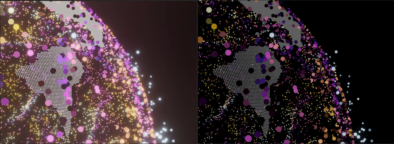 Pointcloud emission difference