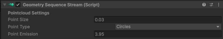 Pointcloud Settings