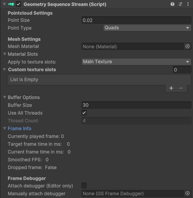 All player settings