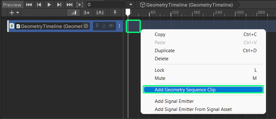 Add a timeline clip